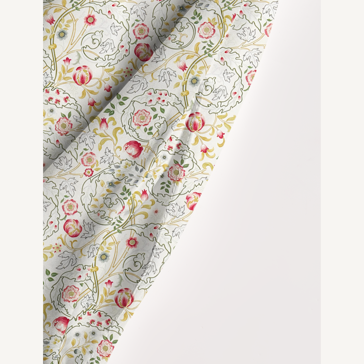 Square Neck Peony Vine Garden Print Wide Straps Maxi Dress With Pockets