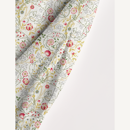 Square Neck Peony Vine Garden Print Wide Straps Maxi Dress With Pockets