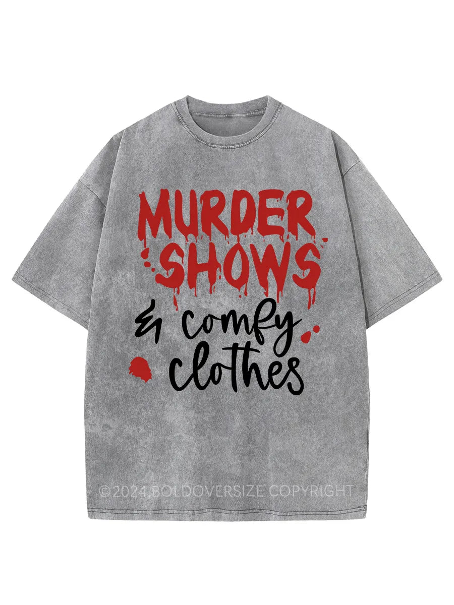 Vintage Crime Shows Comfy Washed T-Shirt