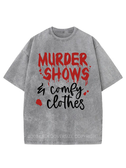 Vintage Crime Shows Comfy Washed T-Shirt