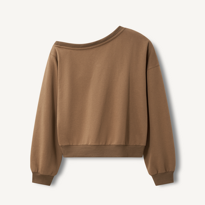 Crafty Duck Crochet Club Print Off Shoulder Sweatshirts