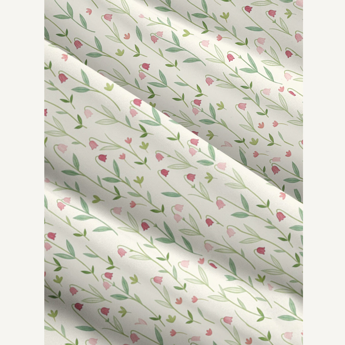 Pastel Tulip Garden Print Wide Straps Maxi Dress With Pockets