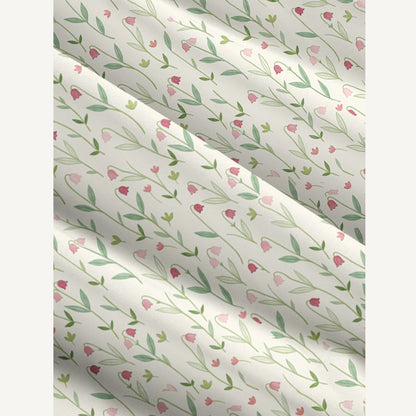 Pastel Tulip Garden Print Wide Straps Maxi Dress With Pockets