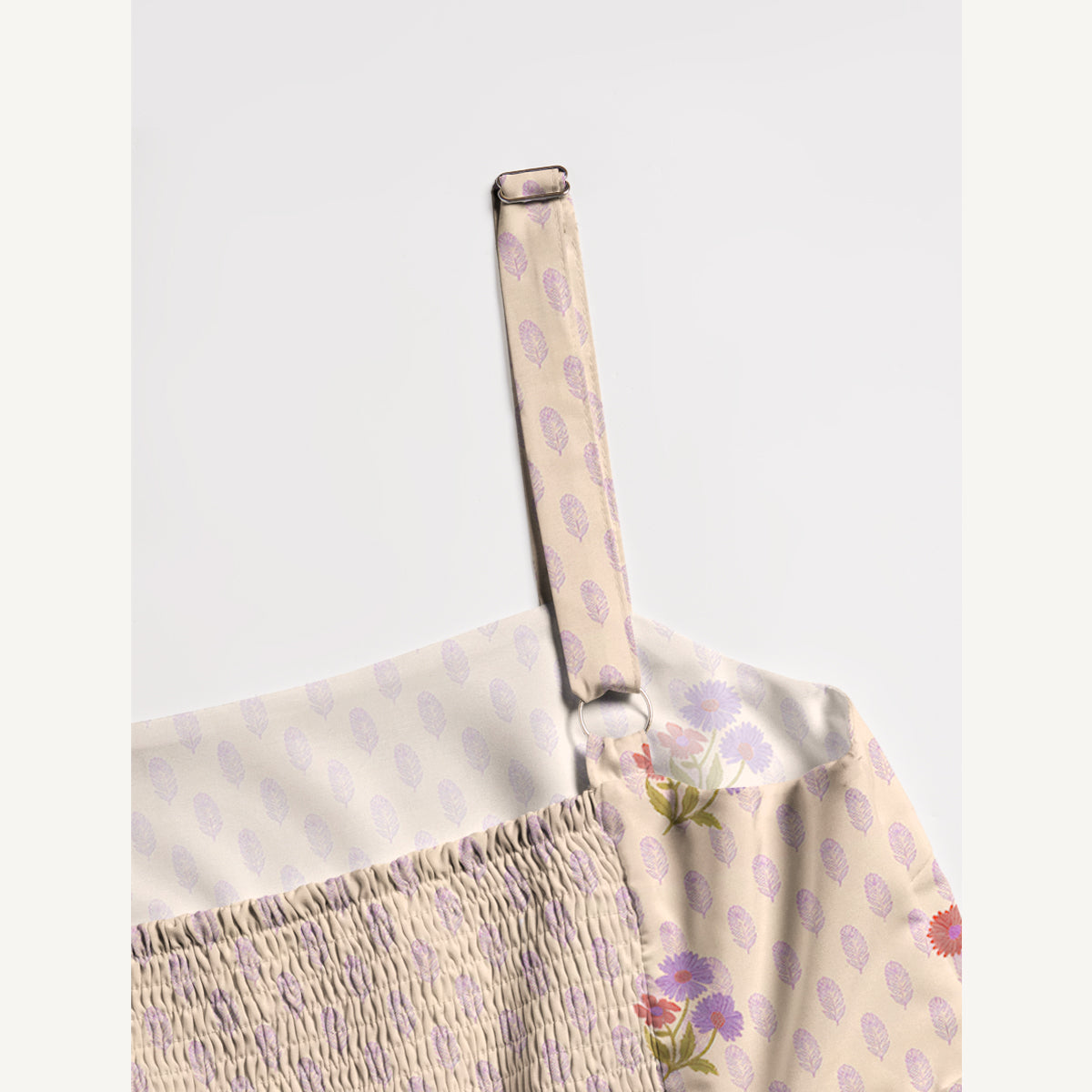 Sweet Blossom Camisole Print Wide Straps Maxi Dress With Pockets