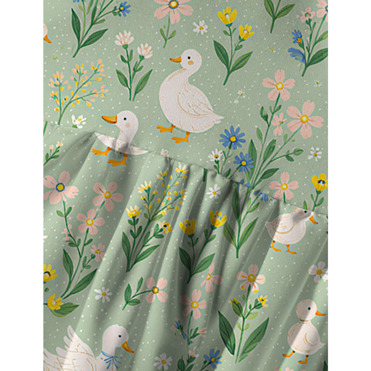 Country Duck & Bloom Print Spaghetti Strap Mini Dress