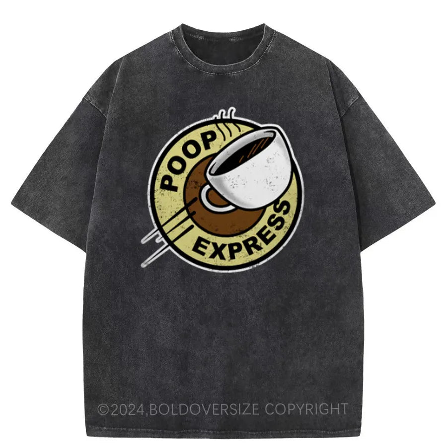 Vintage Poop Express Washed T-Shirt