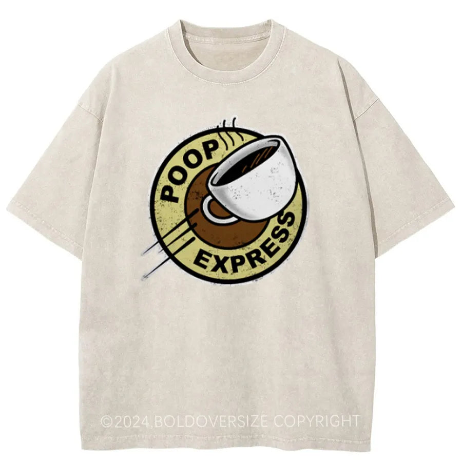 Vintage Poop Express Washed T-Shirt