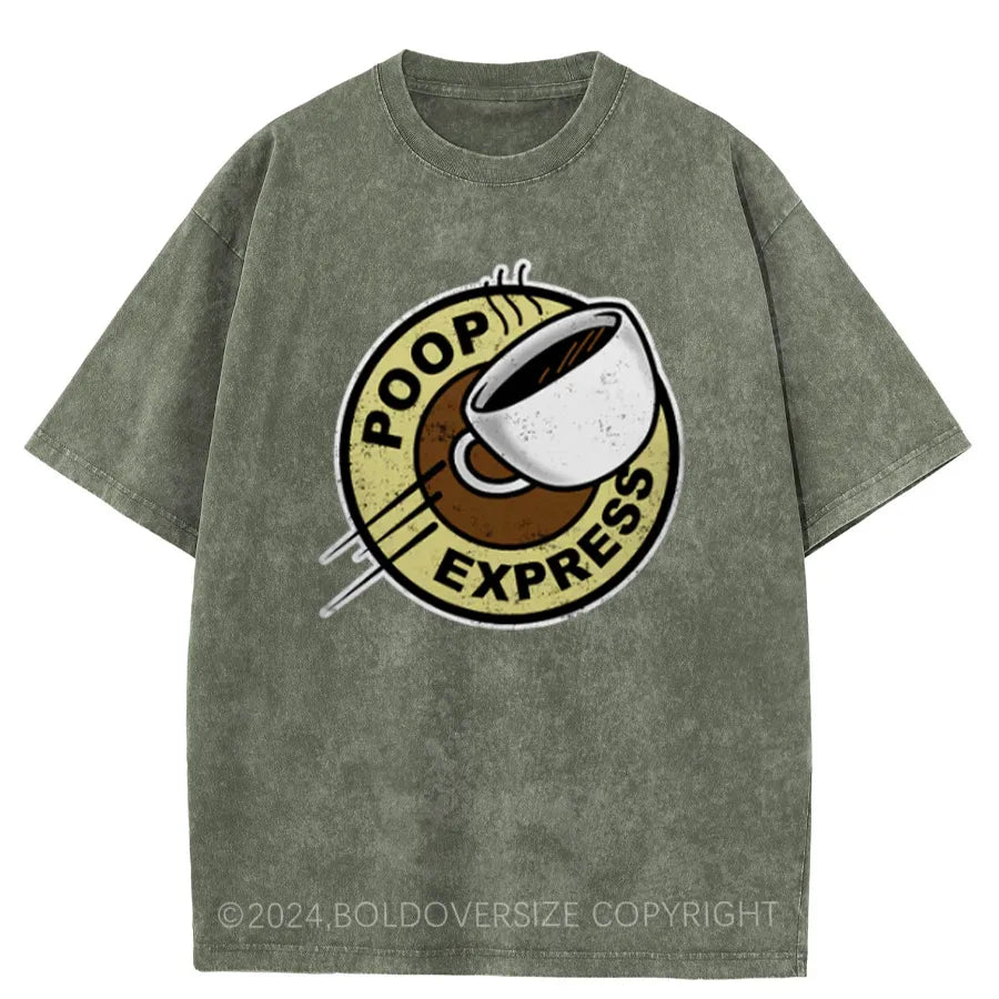 Vintage Poop Express Washed T-Shirt