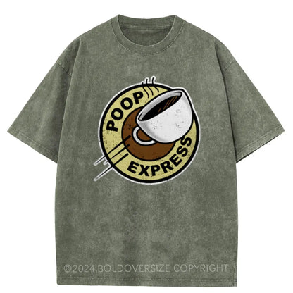 Vintage Poop Express Washed T-Shirt