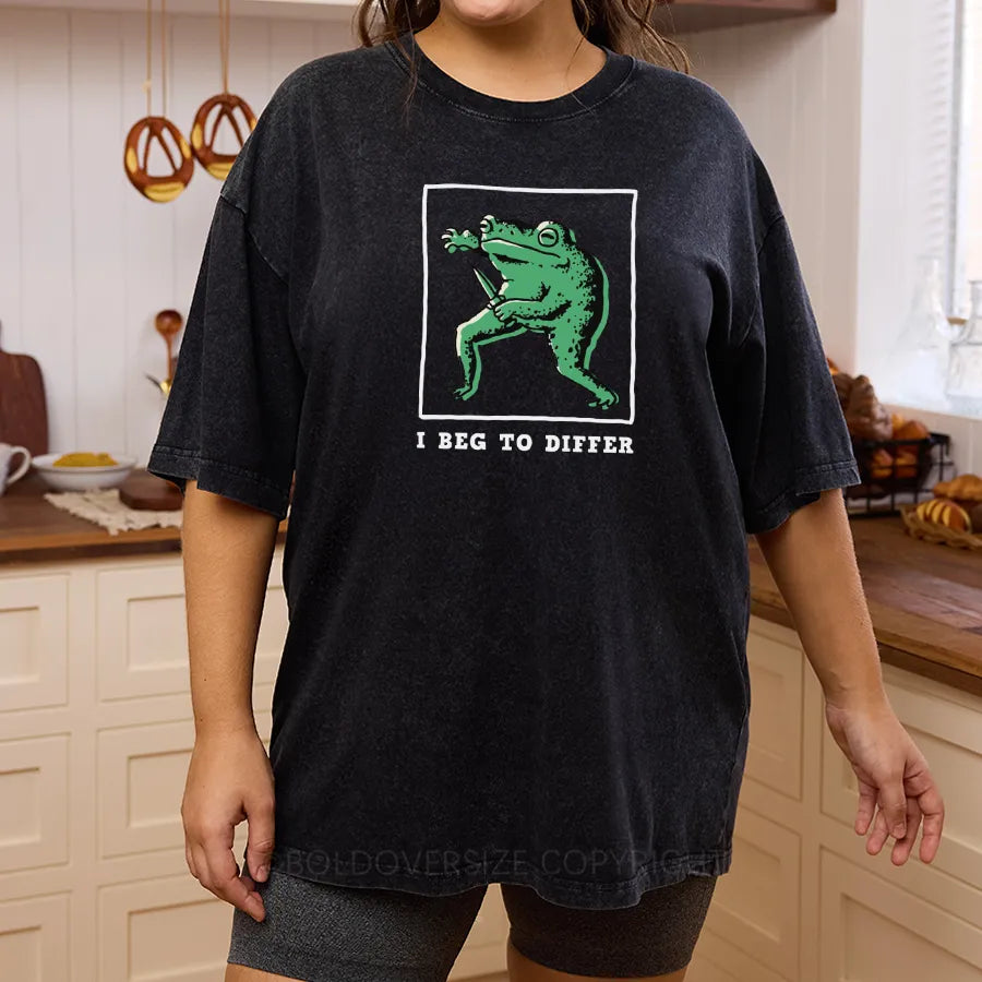 Vintage I Beg To Differ  Washed T-Shirt