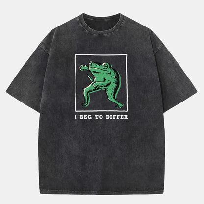 Vintage I Beg To Differ  Washed T-Shirt
