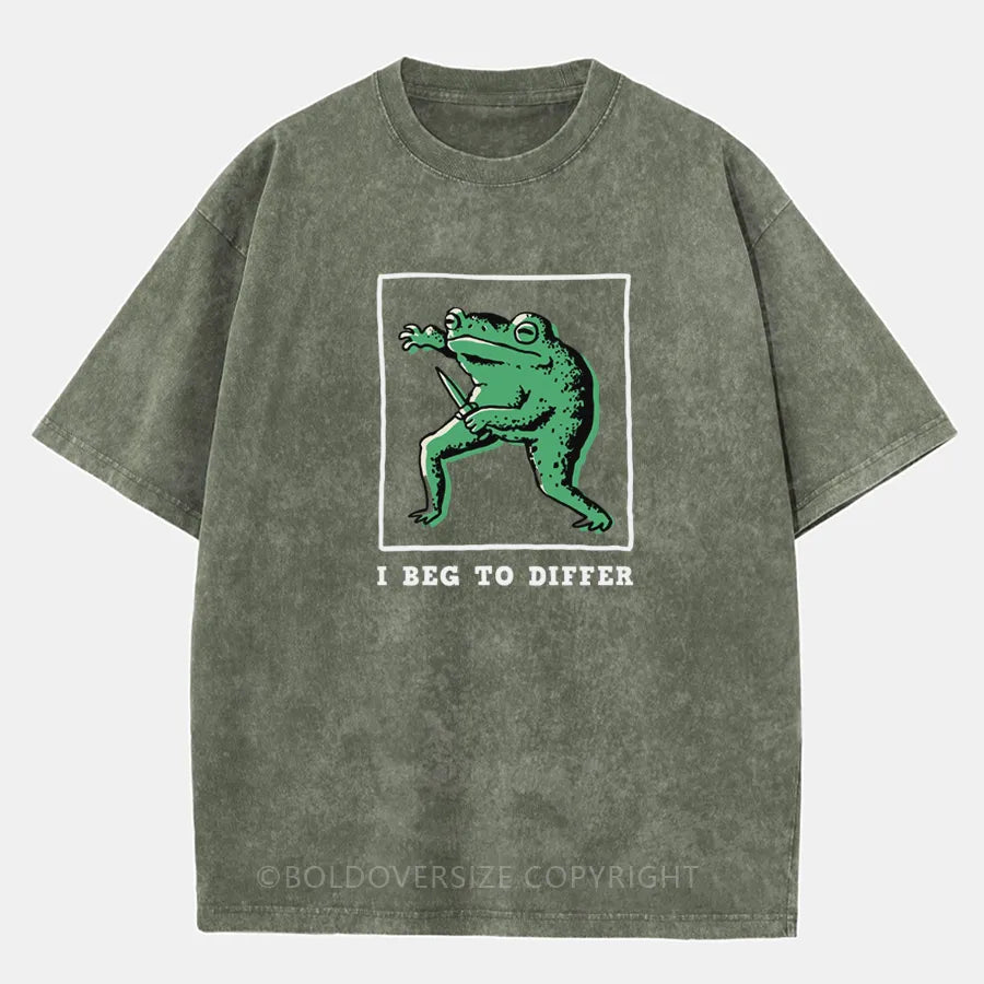Vintage I Beg To Differ  Washed T-Shirt