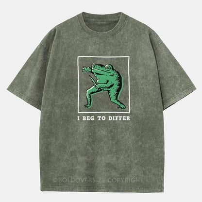 Vintage I Beg To Differ  Washed T-Shirt