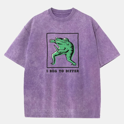 Vintage I Beg To Differ  Washed T-Shirt