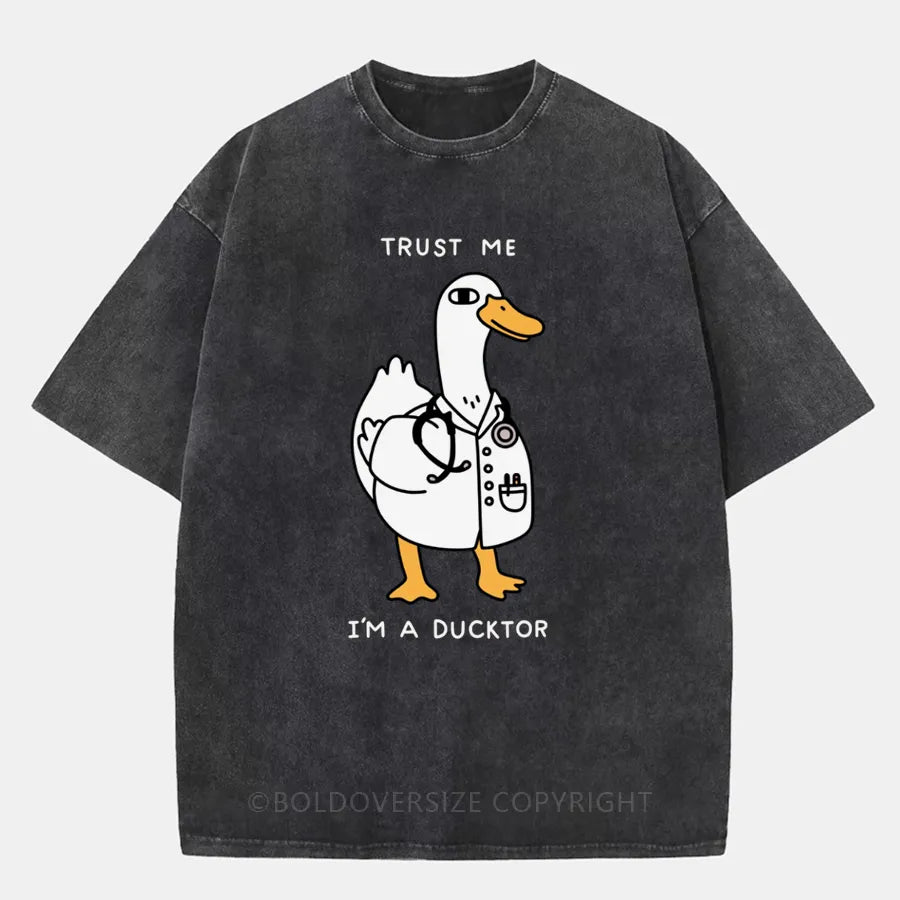 Vintage I'M A Ducktor Washed T-Shirt