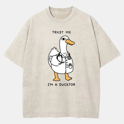 Vintage I'M A Ducktor Washed T-Shirt