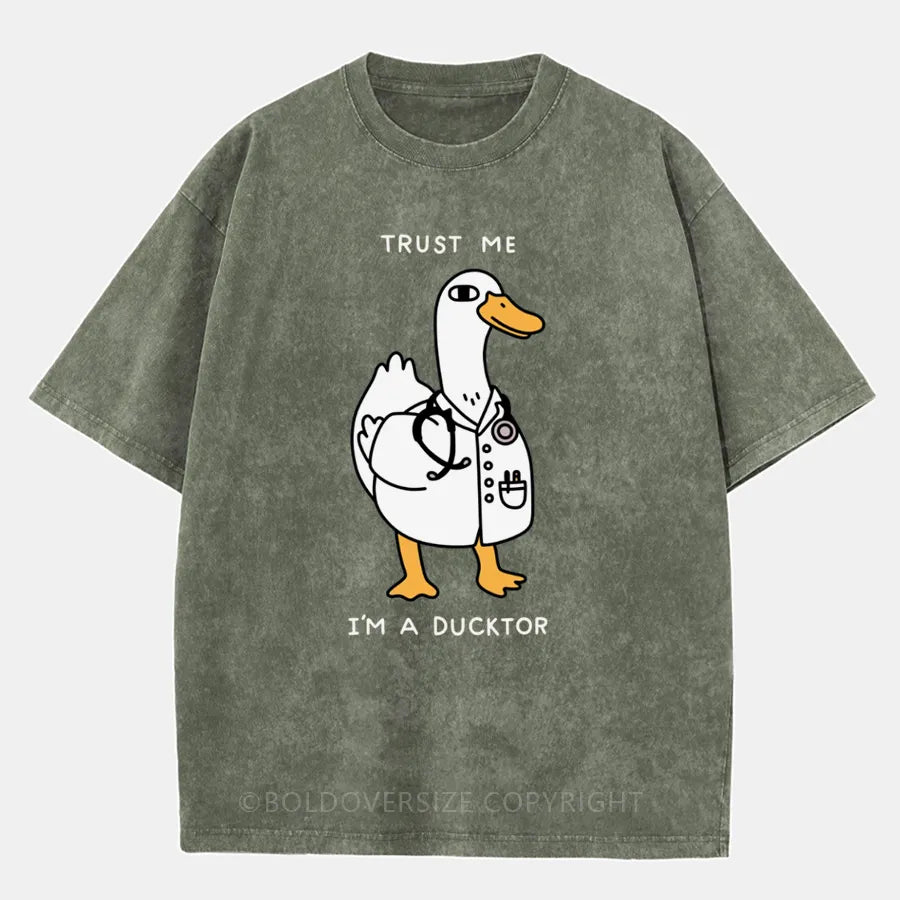 Vintage I'M A Ducktor Washed T-Shirt