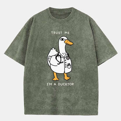 Vintage I'M A Ducktor Washed T-Shirt