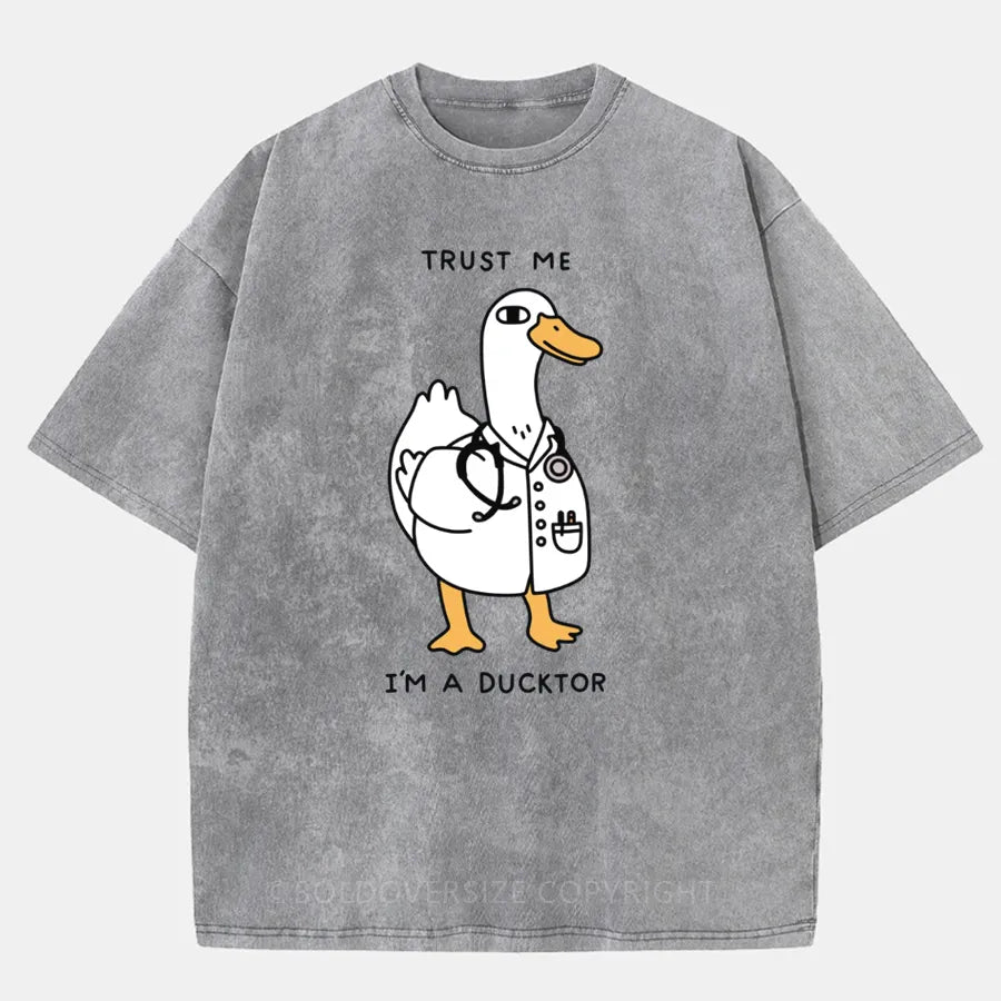 Vintage I'M A Ducktor Washed T-Shirt