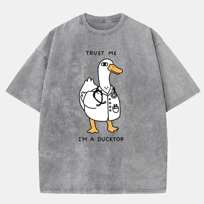 Vintage I'M A Ducktor Washed T-Shirt
