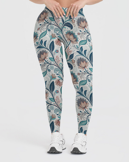 Vintage Ornate Floral Leggings