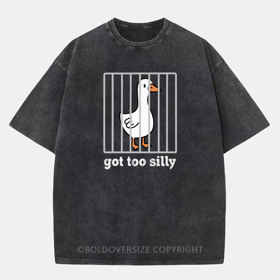Vintage Goose Funny Washed T-Shirt