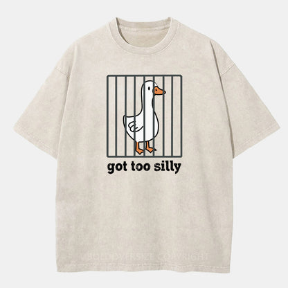 Vintage Goose Funny Washed T-Shirt