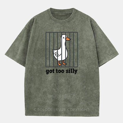 Vintage Goose Funny Washed T-Shirt