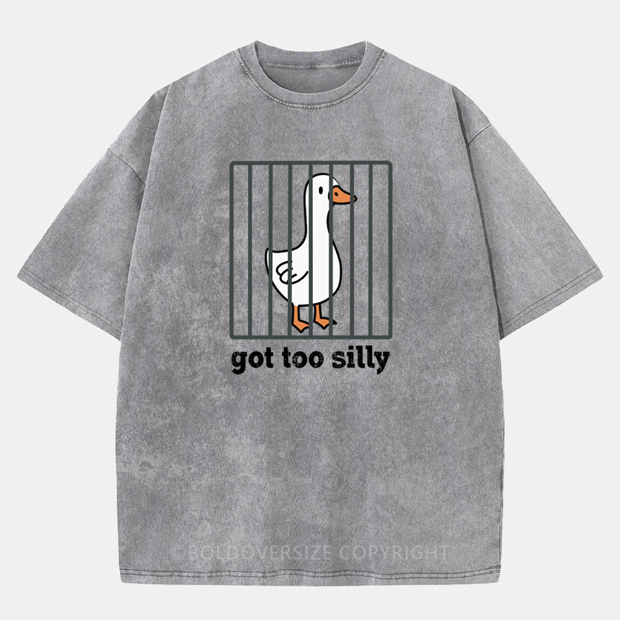 Vintage Goose Funny Washed T-Shirt