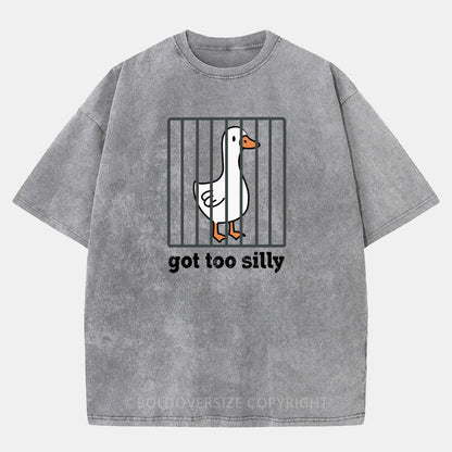 Vintage Goose Funny Washed T-Shirt