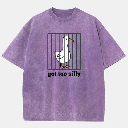 Vintage Goose Funny Washed T-Shirt