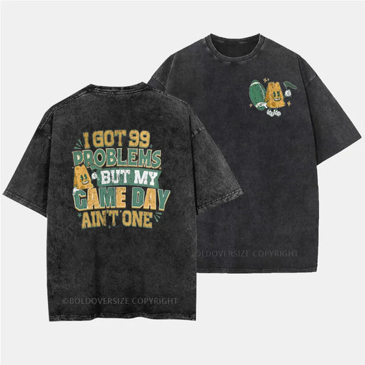 Vintage Game Day Football Fan Washed T-Shirt