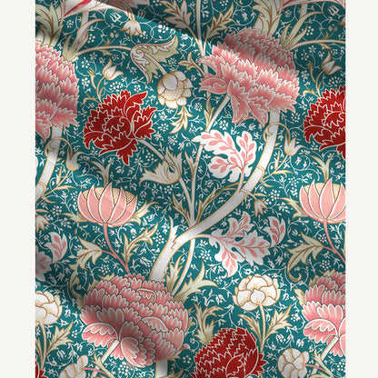 Vintage Peony Lotus Floral Print Convertible Maxi Skirt & Strapless Dress