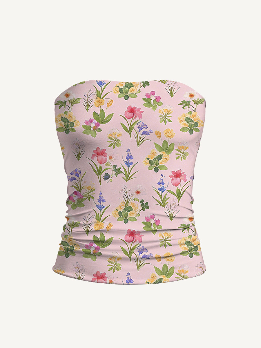 Delicate Blossom Print Boho Bandeau Headband
