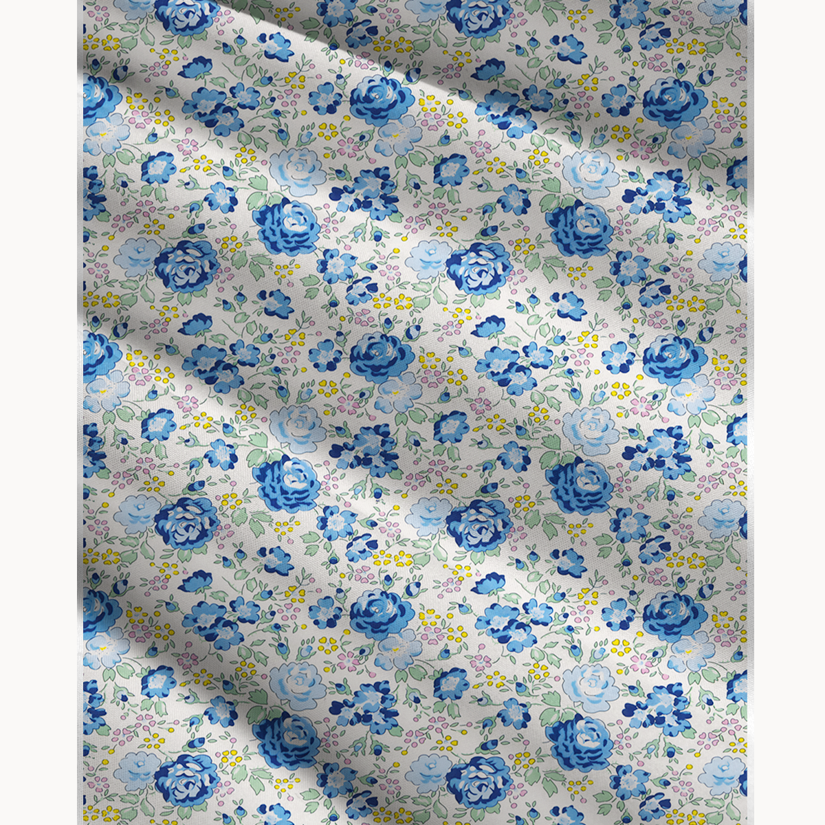 Blue Rose Floral Print Convertible Maxi Skirt & Strapless Dress