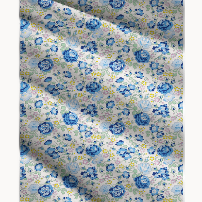 Blue Rose Floral Print Convertible Maxi Skirt & Strapless Dress