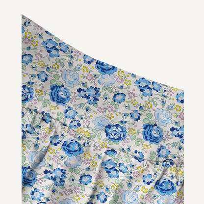 Blue Rose Floral Print Convertible Maxi Skirt & Strapless Dress