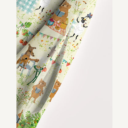Animals Garden Party Print Wide Straps Maxi Dress With Pockets