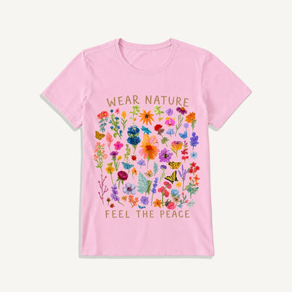 Pressed Wildflower Collection Print Crew Neck Cotton Tee