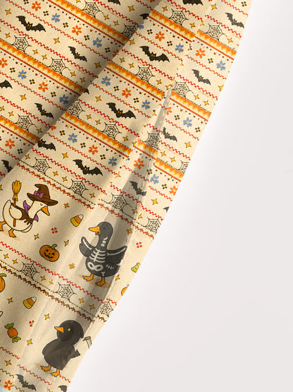 Halloween Ducks Collection Print Wide Straps Maxi Dress With Pockets