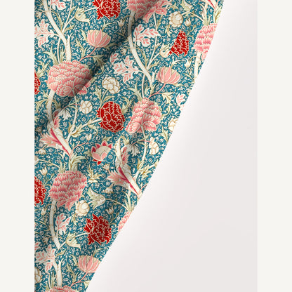 Vintage Peony Lotus Floral Print Wide Straps Maxi Dress With Pockets