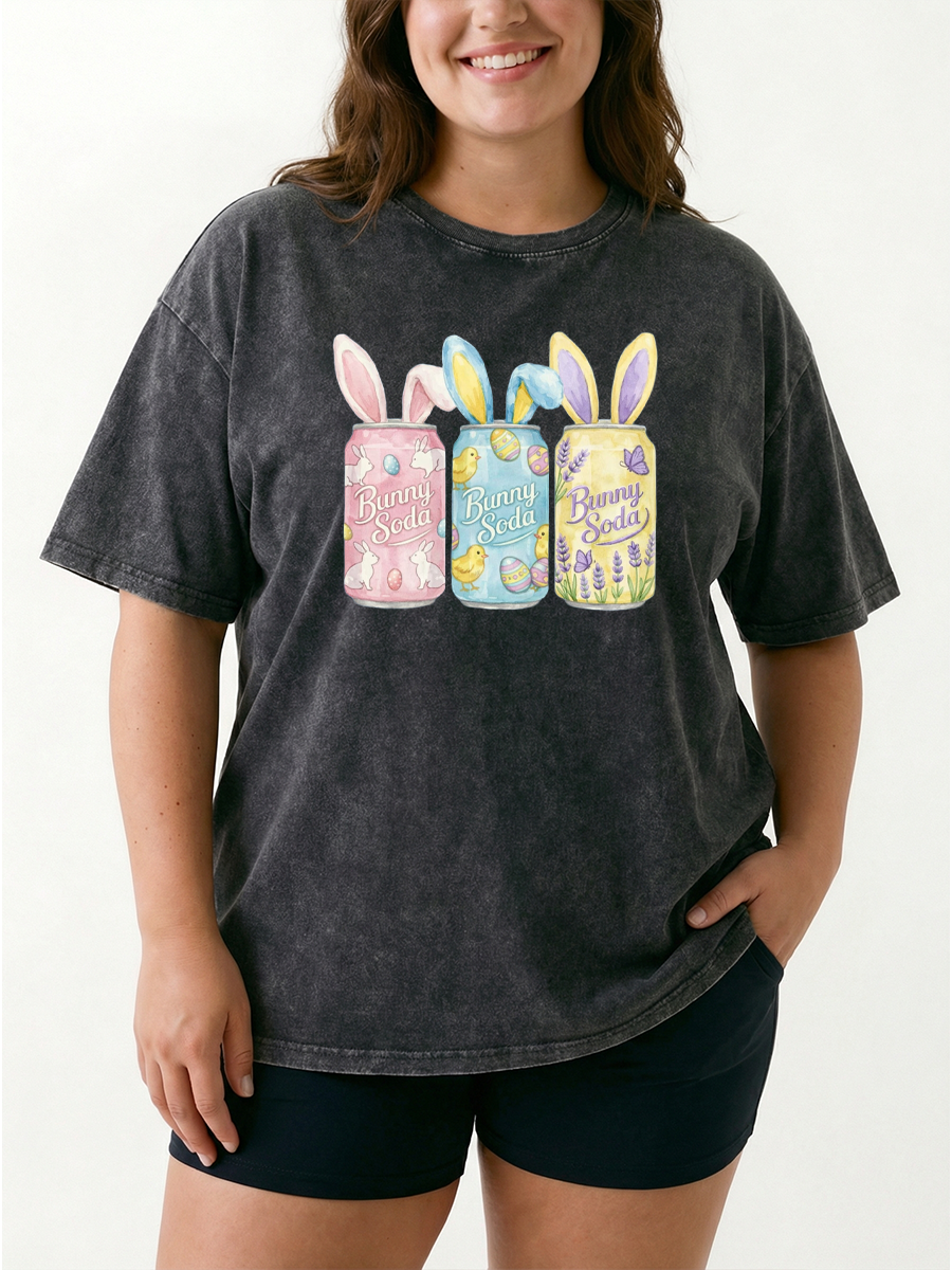Vintage Easter Bunny Soda Washed T-Shirt