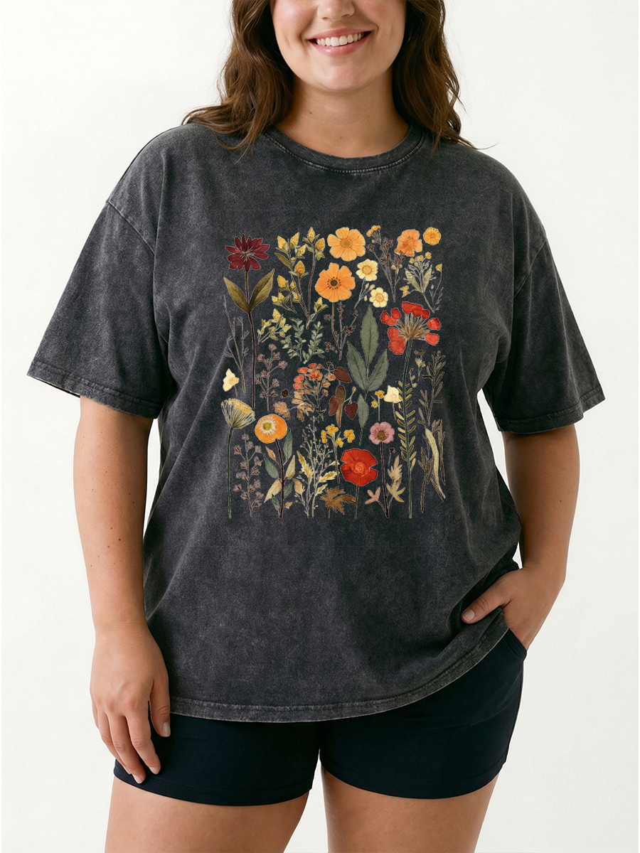 Vintage Flower Washed T-Shirt