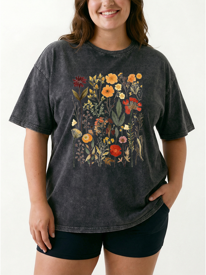 Vintage Flower Washed T-Shirt
