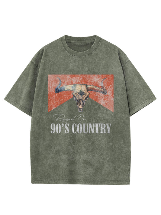 Vintage Style Raised On 90S Washed T-Shirt