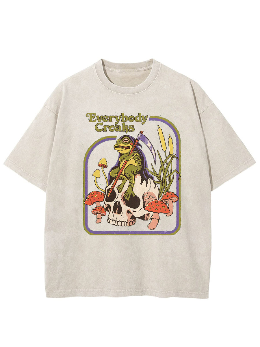 Vintage Everybodys Croaks Frog Washed T-Shirt