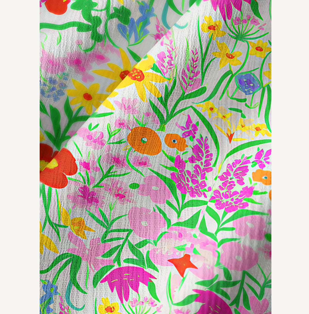 Elegant Garden Print Wide Leg Tie Waist Pants With Pockets