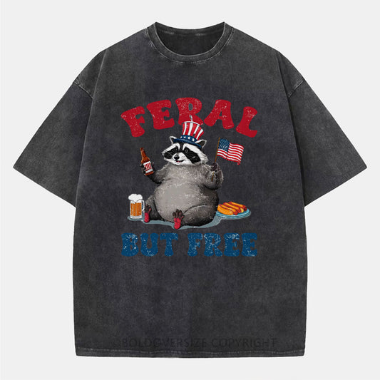 Vintage Feral But Free Washed T-Shirt