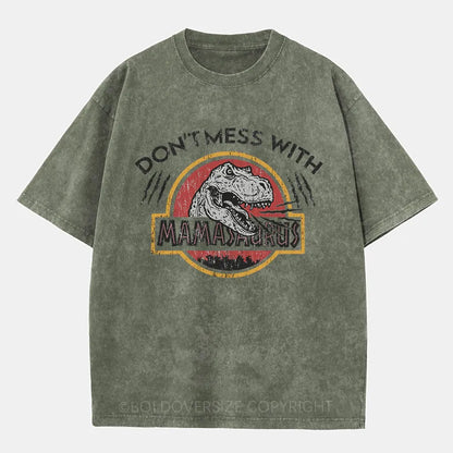 Vintage Don'T Mess With Mamasaurus Washed T-Shirt