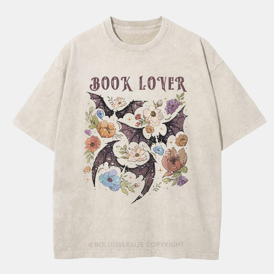 Vintage Book Lover Washed T-Shirt
